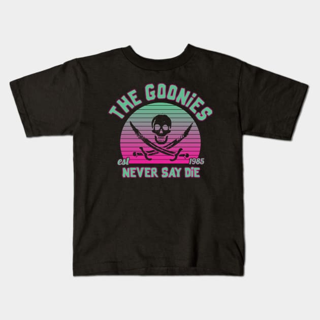 The Goonies Never Say Die Kids T-Shirt by NotoriousMedia